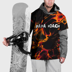 Накидка на куртку 3D Papa Roach red lava