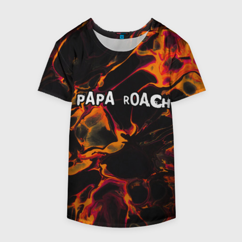 Накидка на куртку 3D Papa Roach red lava, цвет 3D печать - фото 4
