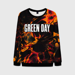 Мужской свитшот 3D Green Day red lava