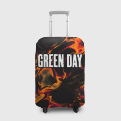 Чехол для чемодана 3D Green Day red lava