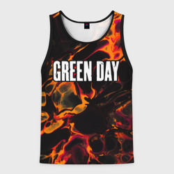 Мужская майка 3D Green Day red lava