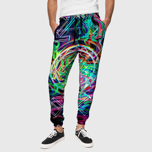 Мужские брюки 3D Шри янтра, цвет 3D печать - фото 4