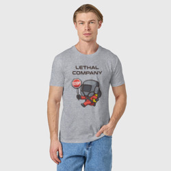 Мужская футболка хлопок С лутом на корабль Lethal company - фото 2