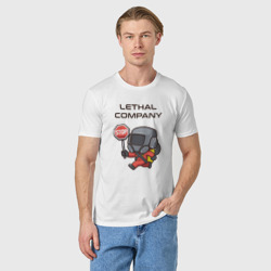 Мужская футболка хлопок С лутом на корабль Lethal company - фото 2