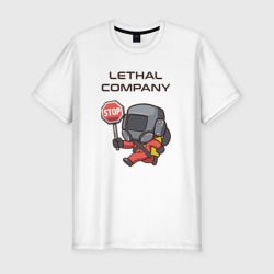 Мужская футболка хлопок Slim С лутом на корабль Lethal company