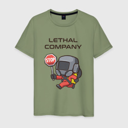 С лутом на корабль Lethal company – Мужская футболка хлопок с принтом купить со скидкой в -20%