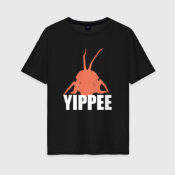 Женская футболка хлопок Oversize Hoarding bug Lethal company
