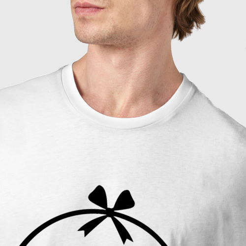 Мужская футболка хлопок ХВ пасхальные яйца в корзинке, цвет белый - фото 6
