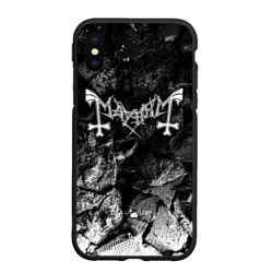 Чехол для iPhone XS Max матовый Mayhem black graphite