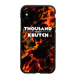 Чехол для iPhone XS Max матовый Thousand Foot Krutch red lava