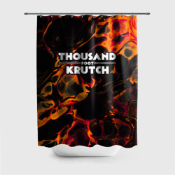 Штора 3D для ванной Thousand Foot Krutch red lava