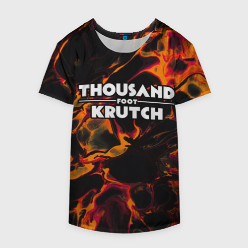 Накидка на куртку 3D Thousand Foot Krutch red lava, цвет 3D печать - фото 4