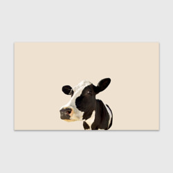 Бумага для упаковки 3D Корова на бежевом фоне