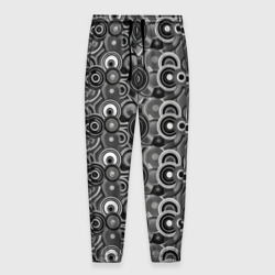 Мужские брюки 3D Черно-белый абстрактный узор круги
