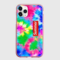Чехол для iPhone 11 Pro Max матовый Color abstraction - summer