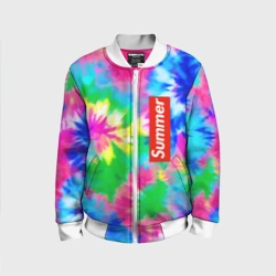 Детский бомбер 3D Color abstraction - summer