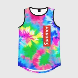 Мужская спортивная майка 3D Color abstraction - summer