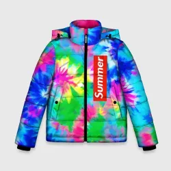 Зимняя куртка для мальчиков 3D Color abstraction - summer