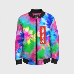 Детский бомбер 3D Color abstraction - summer