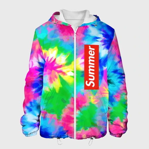 Мужская куртка 3D Color abstraction - summer