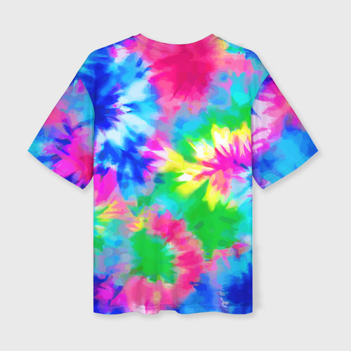 Женская футболка oversize 3D Color abstraction - summer, цвет 3D печать - фото 2