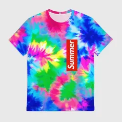 Мужская футболка 3D Color abstraction - summer