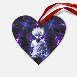 Деревянная игрушка Сердце Киллуа Золдик и неоновые молнии