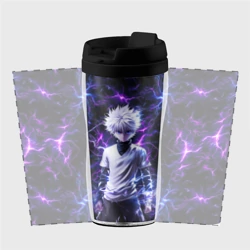 Термокружка-непроливайка Киллуа Золдик и неоновые молнии - фото 2