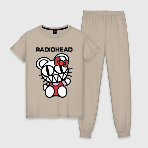 Женская пижама хлопок Radiohead toy, цвет миндальный