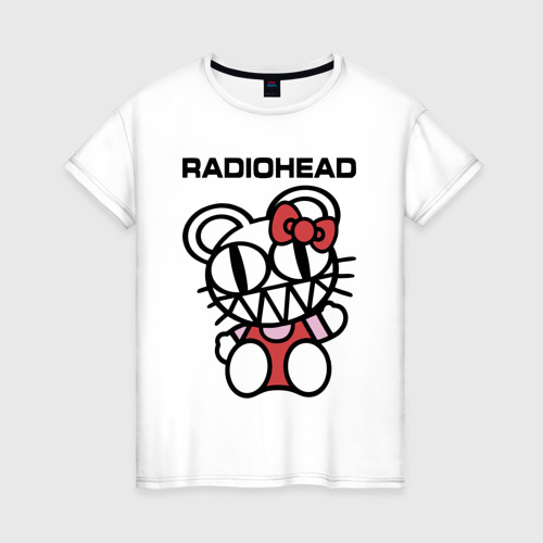 Женская футболка из хлопка с принтом Radiohead toy, вид спереди №1