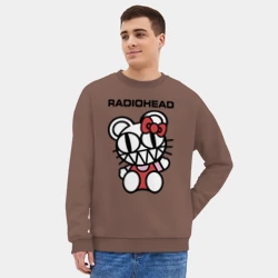 Мужской свитшот oversize без начеса хлопок Radiohead toy - фото 2
