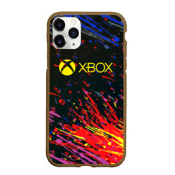 Чехол для iPhone 11 Pro Max матовый Xbox краски текстура