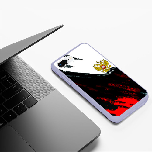 Чехол для iPhone 7Plus/8 Plus матовый с принтом Россия краски абстракция, фото #5