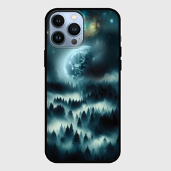Луна и туман в лесу – Чехол для iPhone 13 Pro Max с принтом купить