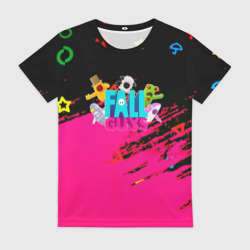Женская футболка 3D Fall Guys kids color