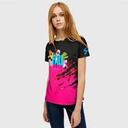 Женская футболка 3D Fall Guys kids color - фото 2