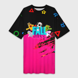 Платье-футболка 3D Fall Guys kids color