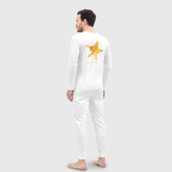 Мужская пижама с лонгсливом хлопок Желтая звезда - фото 2