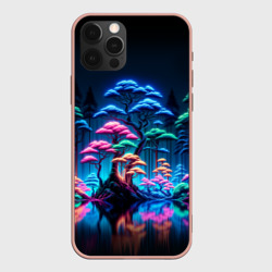 Неоновый лес - нейросеть – Чехол для iPhone 12 Pro Max с принтом купить