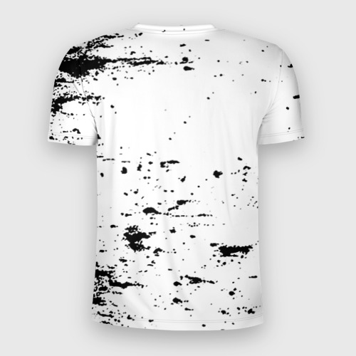 Мужская футболка 3D Slim с принтом Half life краски текстура, вид сзади #1
