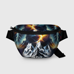 Поясная сумка 3D Молнии и горы