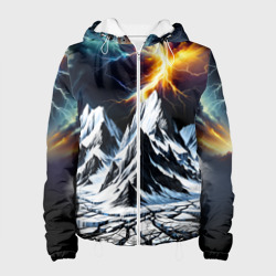 Женская куртка 3D Молнии и горы