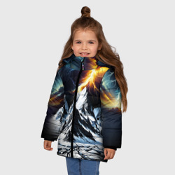 Зимняя куртка для девочек 3D Молнии и горы - фото 2