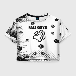 Женская футболка Crop-top 3D Fall Guys game