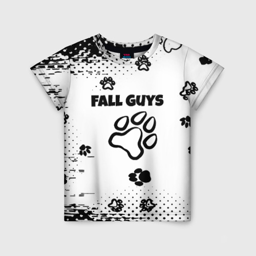 Детская футболка с принтом Fall Guys game, вид спереди №1