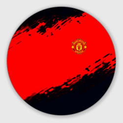 Круглый коврик для мышки Manchester United colors sport