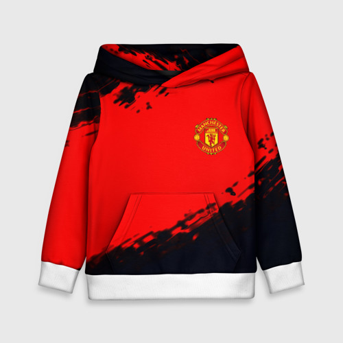 Детская толстовка 3D Manchester United colors sport, цвет белый