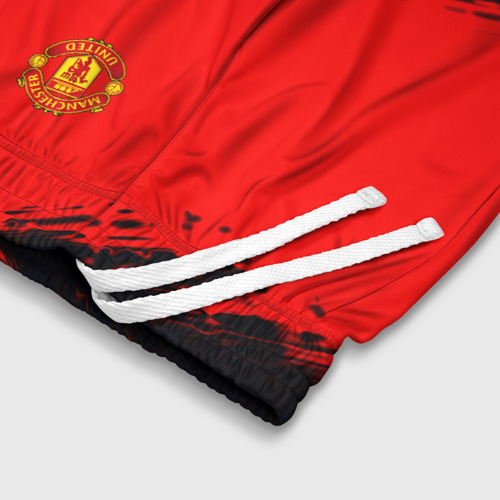 Детские спортивные шорты 3D Manchester United colors sport, цвет 3D печать - фото 6