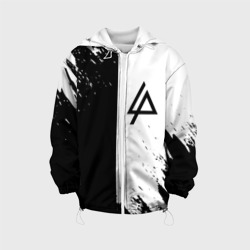 Детская куртка 3D Linkin park краски чёрнобелый