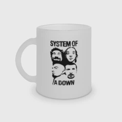 Кружка матовая стеклянная System of a down - heads